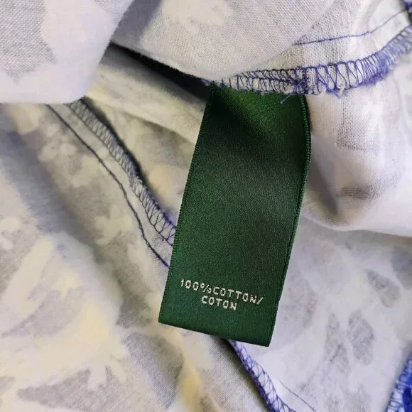 Lauren‎ Ralph Lauren Dress Womens 6 Blue Floral Pleated Pockets Fit And Flare - Picture 10 of 13